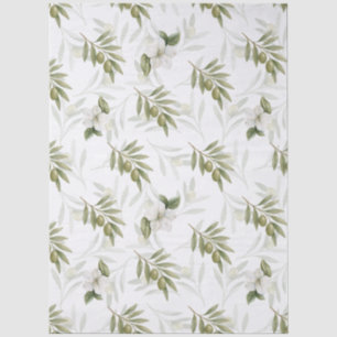 Papier Mousseline Sage Intemporel Olive Aquarelle Chic
