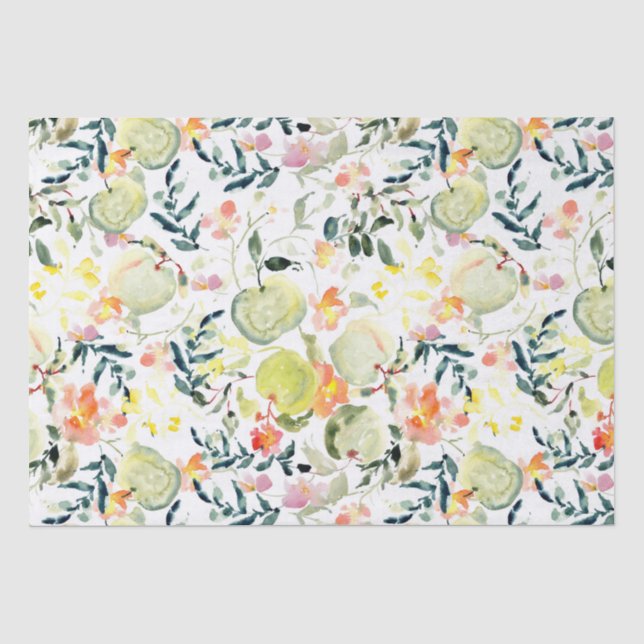 Papier Mousseline Sage Pomme cueillir | Fruits et fleurs (Recto)