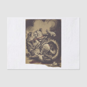 Papier Mousseline Saint Georges et le Dragon Grand Martyr