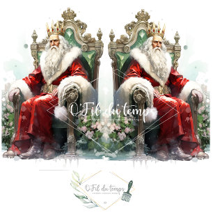 Papier Mousseline Saint-Nic Holiday Decoupage Paper