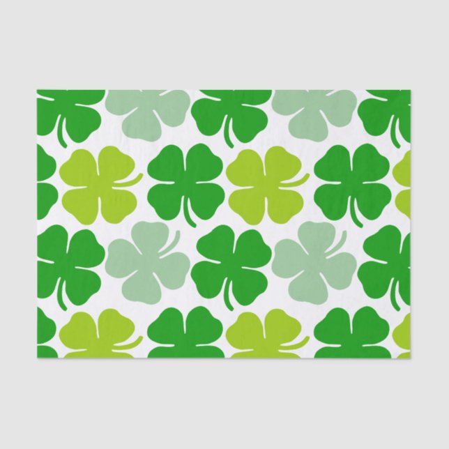 Papier Mousseline Saint Patrick's Day Shamrock chanceux (Recto)