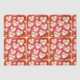 Papier Mousseline Saint-Valentin à thème romantique