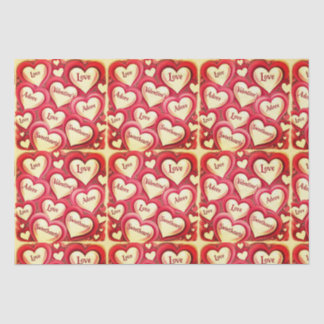 Papier Mousseline Saint-Valentin à thème romantique