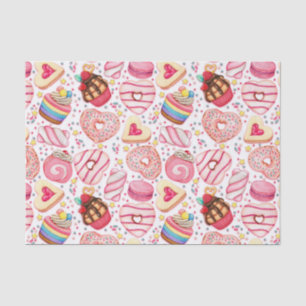 Papier Mousseline Saint Valentin Cookies et Cupcakes