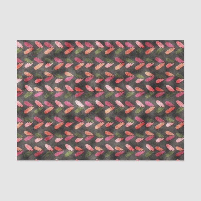 Papier Mousseline Saint Valentin - Motifs de coeur amusants (Recto)