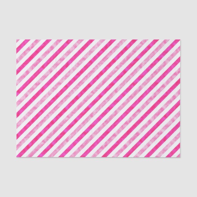Papier Mousseline Saint-Valentin - Pink Stripes Shimmer (Recto)