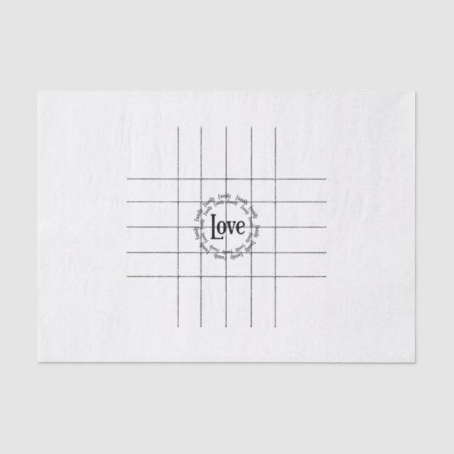 Papier Mousseline Saint Valentin Tissue Paper Love (Recto)