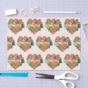 Papier Mousseline Saint-Valentin victorien, Mains anciennes avec fle