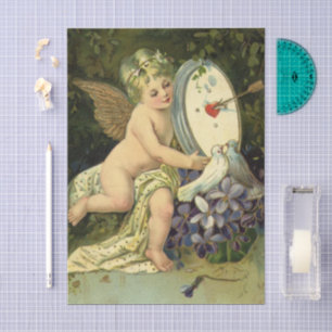 Papier Mousseline Saint-Valentin victorien, oiseaux de l'amour d'ang