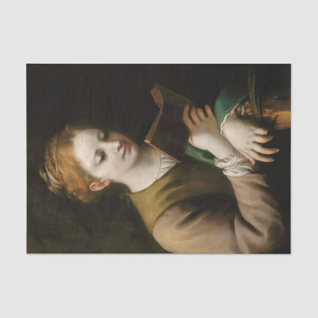 Papier Mousseline Sainte Catherine Lecture par Correggio (Recto)