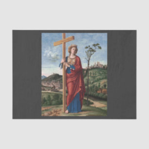 Papier Mousseline Sainte Hélène avec la Vraie Croix Art sacré