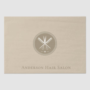 Papier Mousseline Salon personnalisé Elégant Neut - Taupe Star Logo 