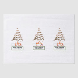 Papier Mousseline Salutation pliée