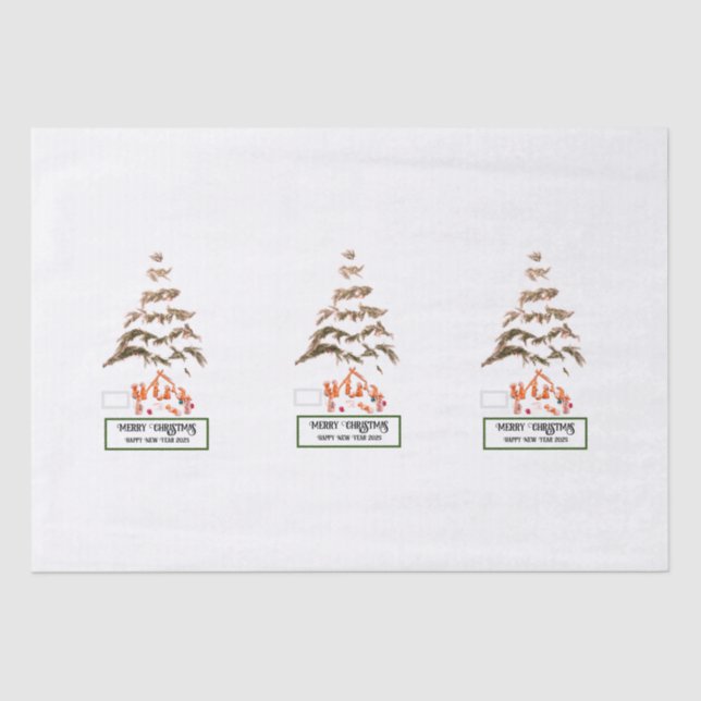 Papier Mousseline Salutation pliée (Recto)