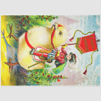 Papier Mousseline Salutations de Pâques Whimsical : Rider sur Giant 