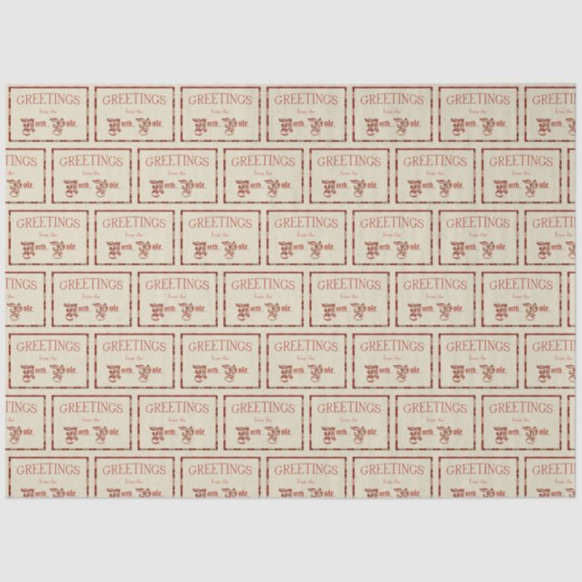 Papier Mousseline Salutations du pôle Nord (Recto)