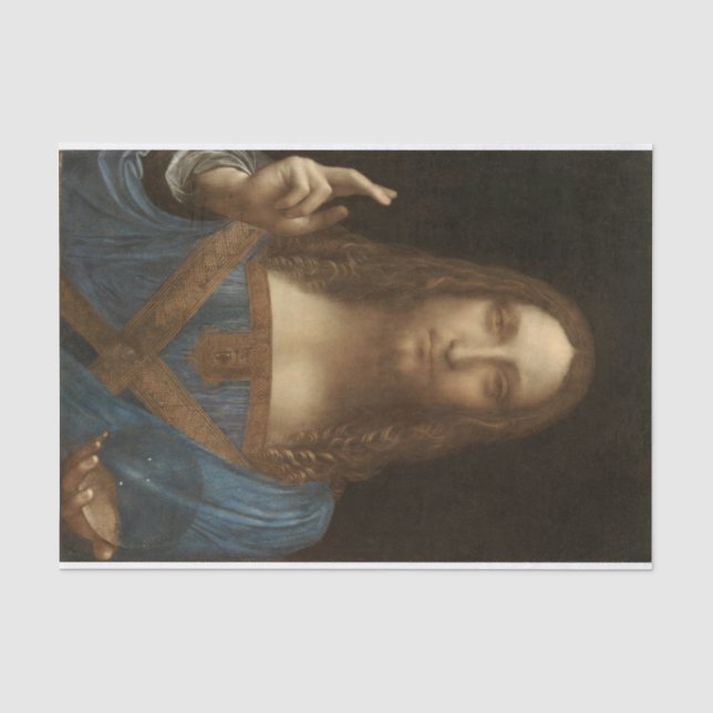 Papier Mousseline Salvator Mundi by Leonardo da Vinci (Recto)