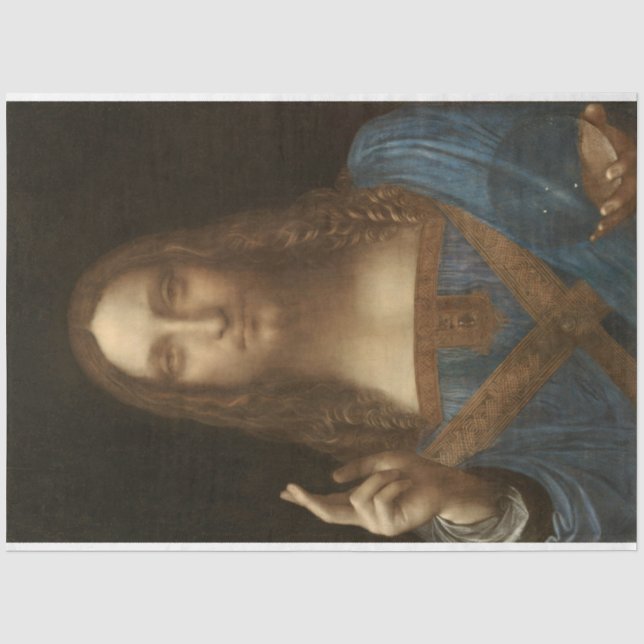 Papier Mousseline Salvator Mundi (Sauveur du Monde) (da Vinci) (Recto)