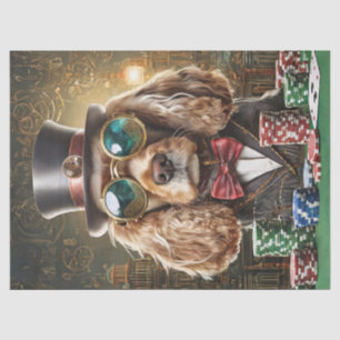 Papier Mousseline Sam Slick, Cocker Spaniel Jouer Au Poker