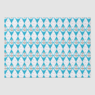 Papier Mousseline Samoyed Winter Holiday Diamond Motif