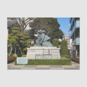Papier Mousseline Samurai Kamakura Gongoro Kagemasa Kabuki Statue