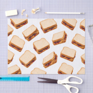 Papier Mousseline Sandwich au beurre de cacahuète et gelée