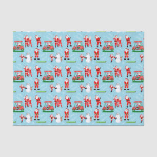 Papier Mousseline Sant Clause Christmas Golf Fun