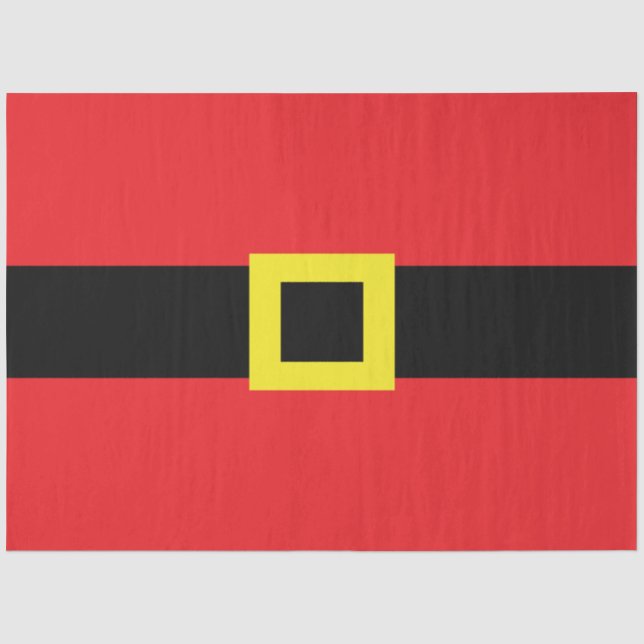 Papier Mousseline Santa Claus Belly Buckle Rouge Noir Jaune Fun (Recto)