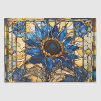 Papier Mousseline Sapphire Bleu N Verre doré Tournesol