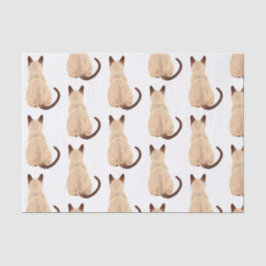 Papier Mousseline Sasha Siamese Amoureux des chats Kitty regardant l