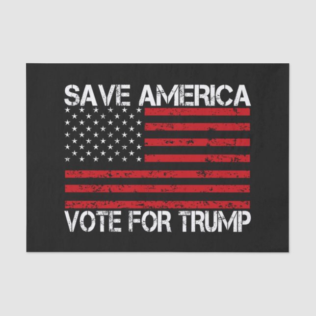 Papier Mousseline Sauvez L'Amérique Voter Pour Trump (Recto)