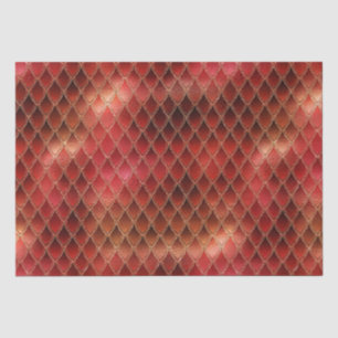 Papier Mousseline Scales de dragon rouge brillant