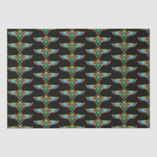 Papier Mousseline Scarab égyptien coloré