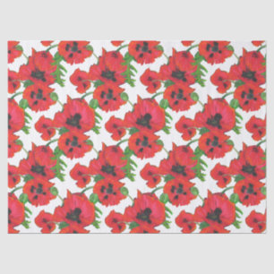 Papier Mousseline Scarlet Oriental Poppies