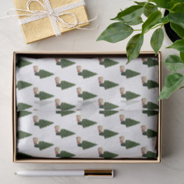 Papier Mousseline Scène de Noël blanche