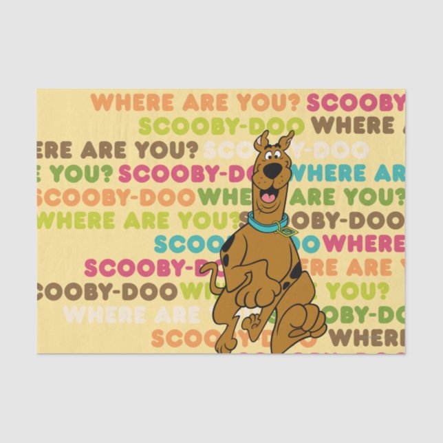 Papier Mousseline Scooby-Doo Coureur "Où Es-Tu ?" (Recto)