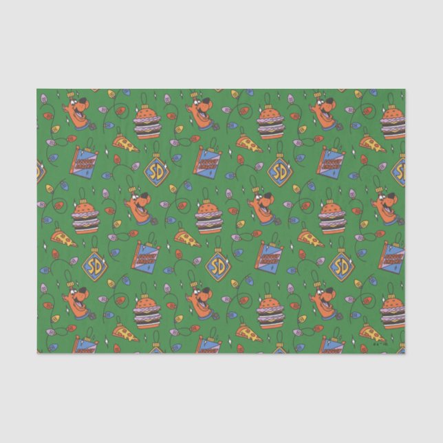 Papier Mousseline Scooby-Doo Holiday Snack Lights Pattern (Recto)