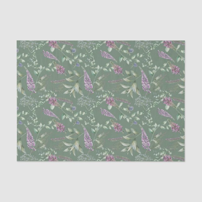Papier Mousseline Scottish Floral et série Tartan Design 7 (Recto)