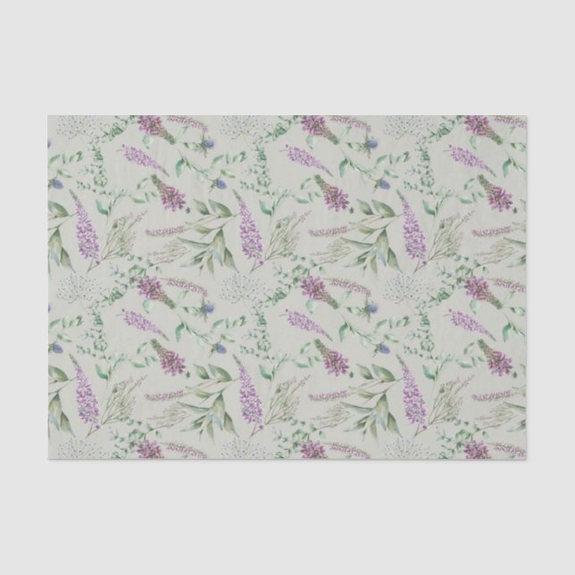 Papier Mousseline Scottish Floral et Tartan Series Design 10 (Recto)