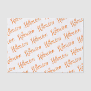 Papier Mousseline Script d'Halloween à main orange