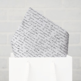 Papier Mousseline Script français vintage