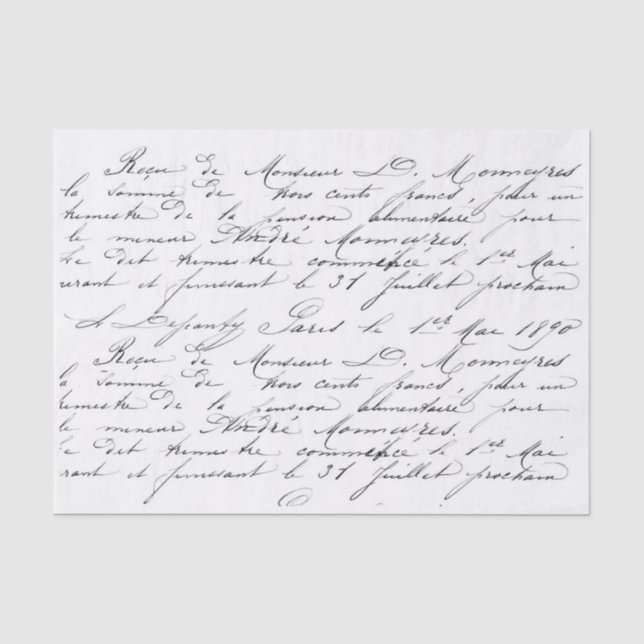 Papier Mousseline Script Love ! ! (Recto)