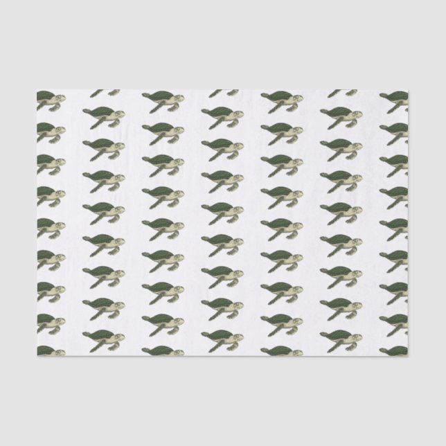 Papier Mousseline Sea turtle cartoon (Recto)