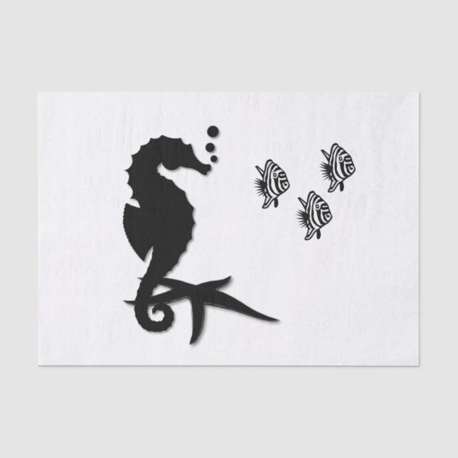 Papier Mousseline Seahorse (Recto)