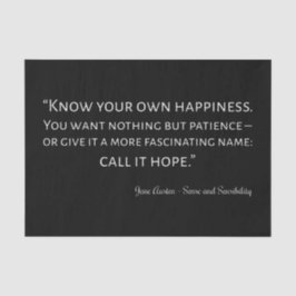 Papier Mousseline Sense And Sensibility Quote I