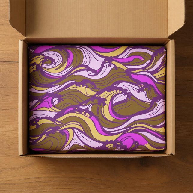 Papier Mousseline Sepia Abstract Pebble Bean Repeating Pattern (Créateur téléchargé)