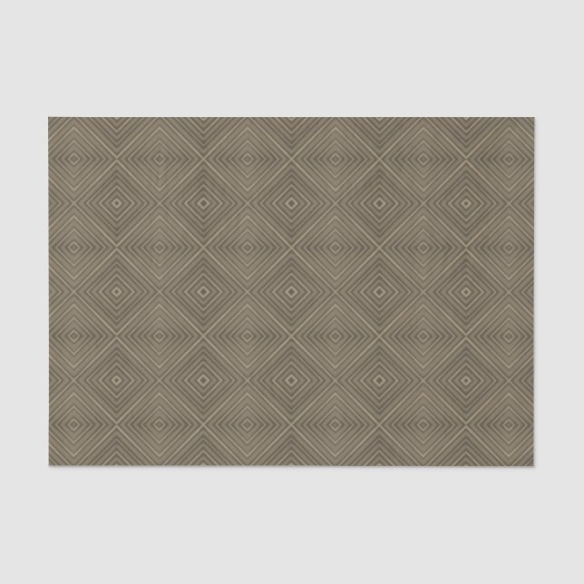 Papier Mousseline Sepia Tone Hypnotique Diamant Moderne Pop Art (Recto)