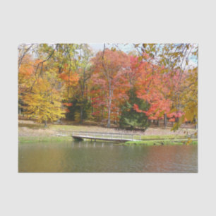 Papier Mousseline Sept sources Pont d'automne III Paysage d'automne