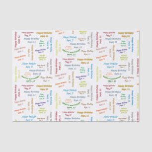 Papier Mousseline Septembre, 11 Anniversaire Tissue Paper