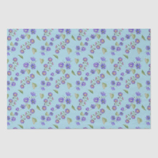 Papier Mousseline Septembre Mois de naissance Fleurs Aster Matin glo